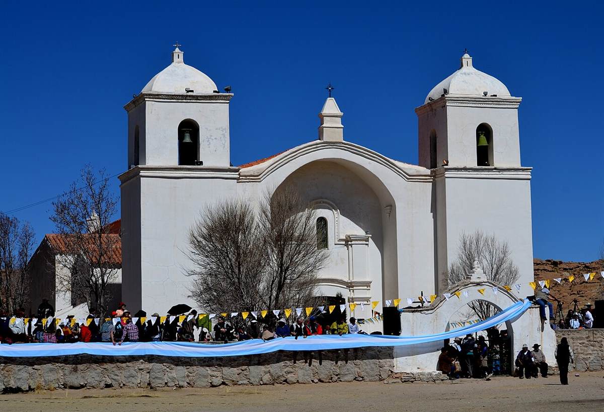 La iglesia de Casabindo el día de la fiesta de la Virgen de la Asunción